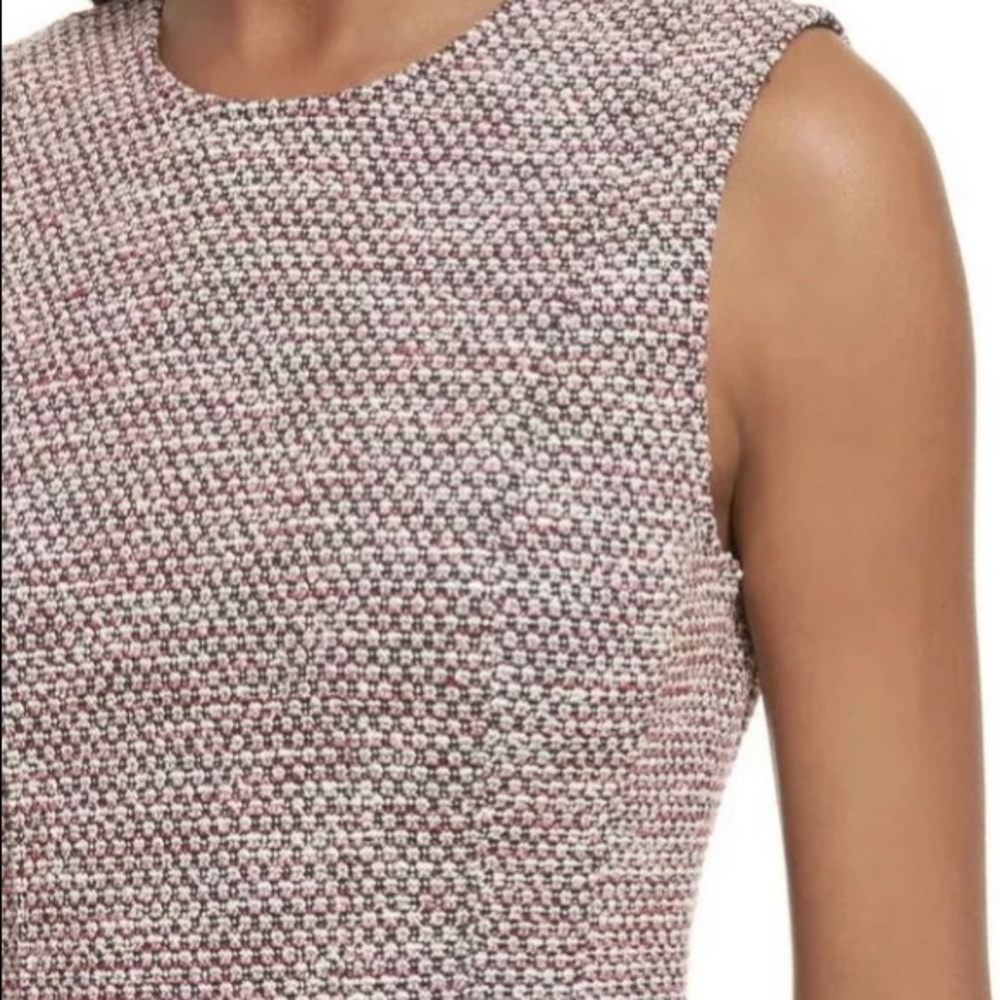 Theory tweed, pink & navy palette dress a line. Like new - Picture 3 of 7